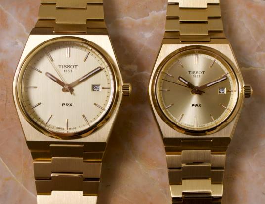 天梭手表推出 PRX 40 毫米和 35 毫米金色调腕表(图1) 天梭手表推出 PRX 40 毫米和 35 毫米金色调腕表(图1)